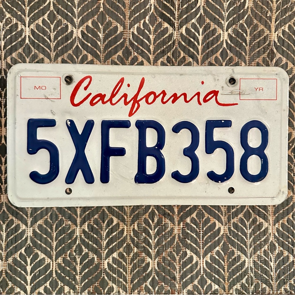 California License Plate
